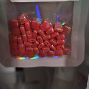 6x6mm crystal squares, that's - Coral